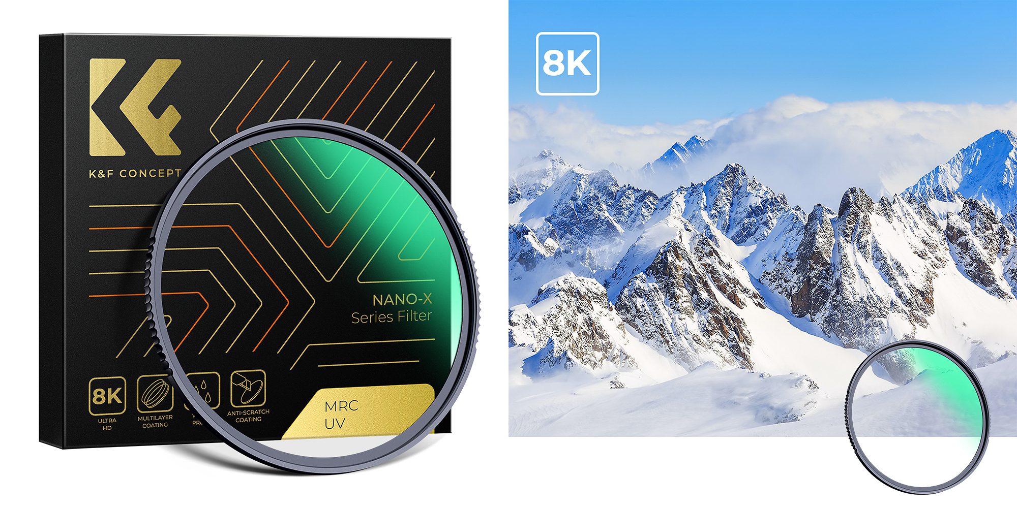Filtr UV K&F Concept Nano-X MRC UV - Poprawa jakości zdjęć
